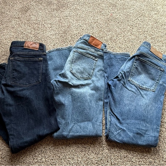 J. Crew Men's Dark and Light Blue Straight Jeans Trio 31x30 - Picture 11 of 12